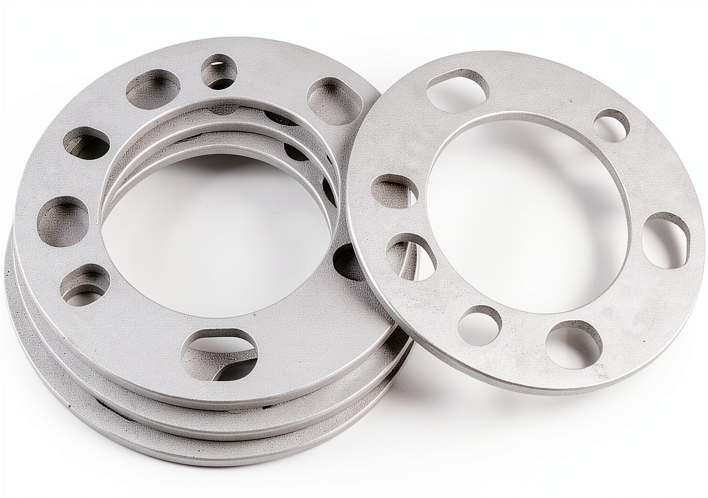 DCVAMOUS wheel spacers installed on a truck wheel hub