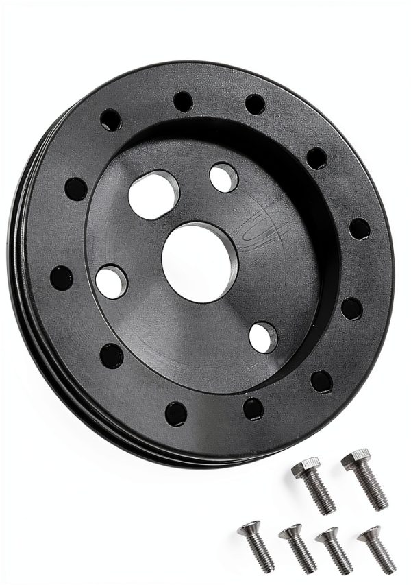 Steering Wheel Hub Adapter BDZMC Aluminum Universal Fit 1 Inch Black-0