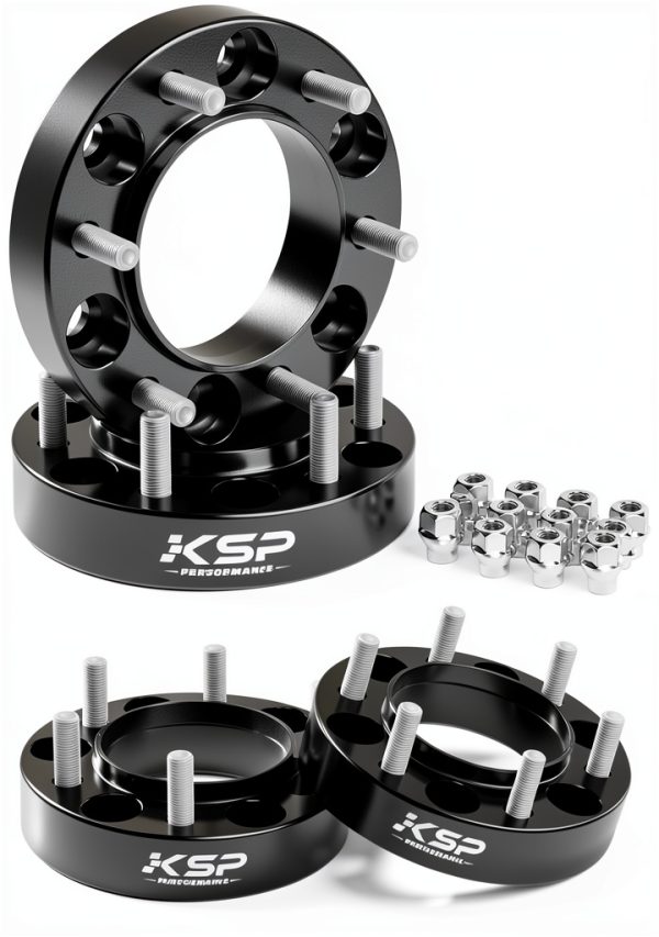 KSP 1.25" Wheel Spacers for Tacoma 6 Lug Wheel,4pcs 6x5.5 Hubcentric Spacer fit for 4runner Tundra Fj Cruiser Sequoia,32mm Forged Spacer with 12x1.5 Stud 106mm Center Bore,6x139.7 Aluminum Tire Spacer-0