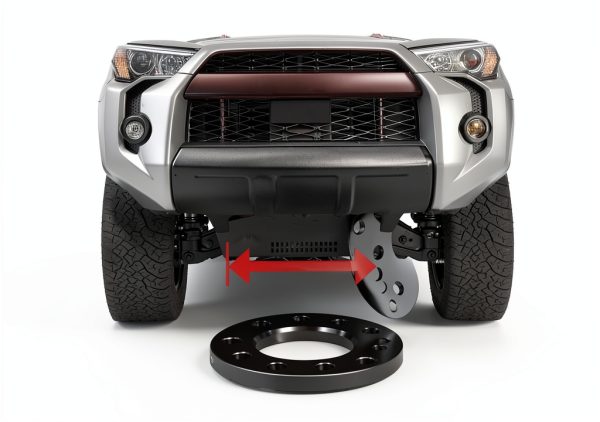 JiiinMiiin 5x4.5/5x4.75 Wheel Spacers 1/2" (12mm) Black 4pcs Set-7