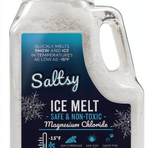 Saltsy Ice Melt - 10 lbs Shaker Jug - Pet-Safe Magnesium Chloride Pellets for Walkways, Driveways, Etc - Round Pellets Act Fast & Maximize Melting - 2X Melting Power vs Rock Salt -Use w Salt Spreaders-0